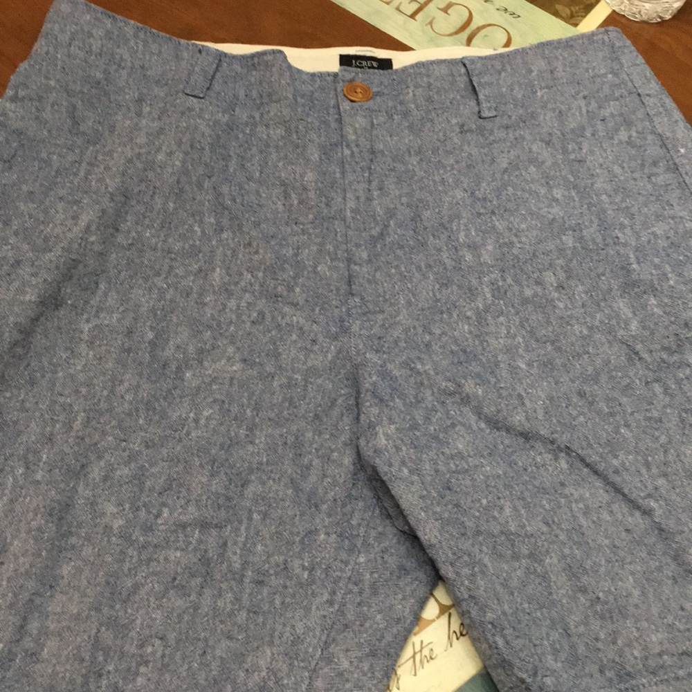 J Crew Linen Cotton Beach Shorts.